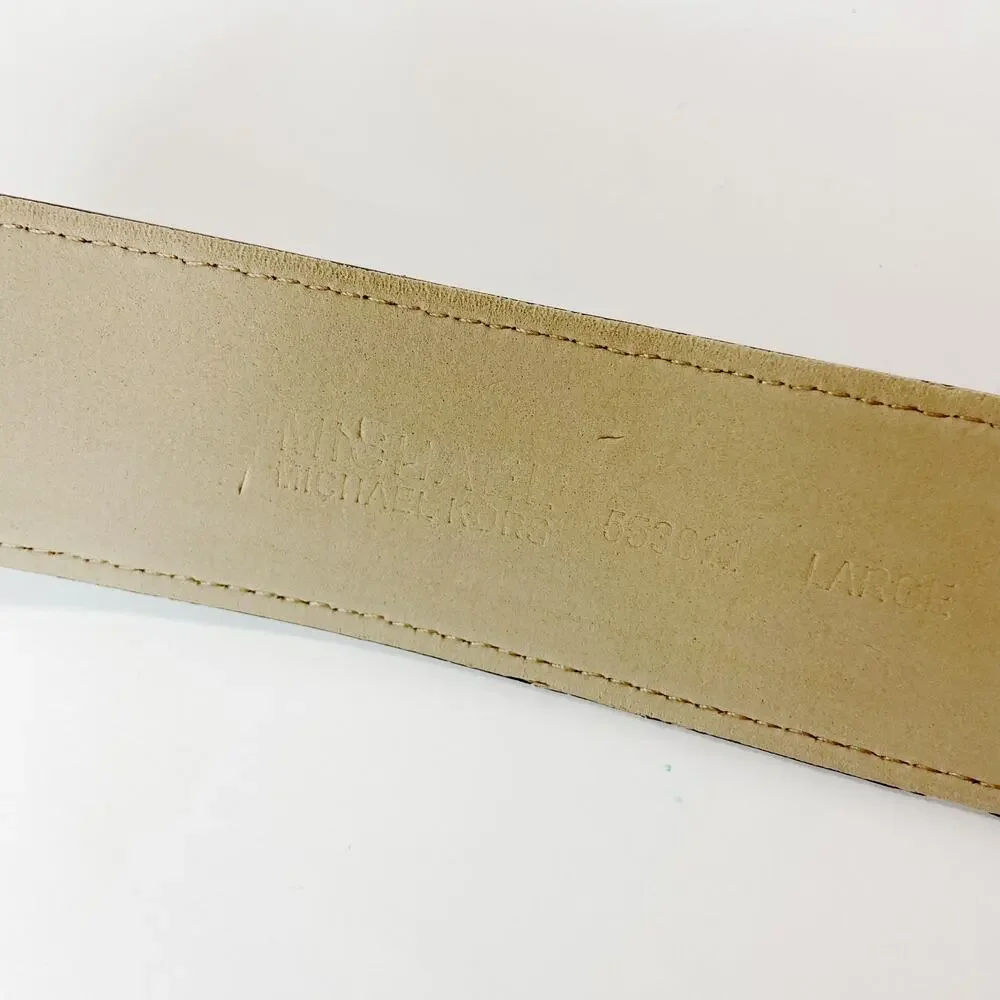 MICHAEL Michael Kors Black Leather Belt Size Large - Picture 3 of 14